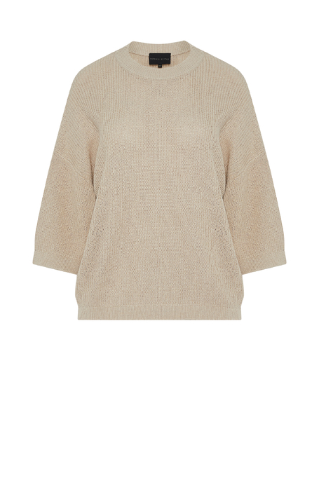 Lockerer Pullover aus Baumwolle und Leinen