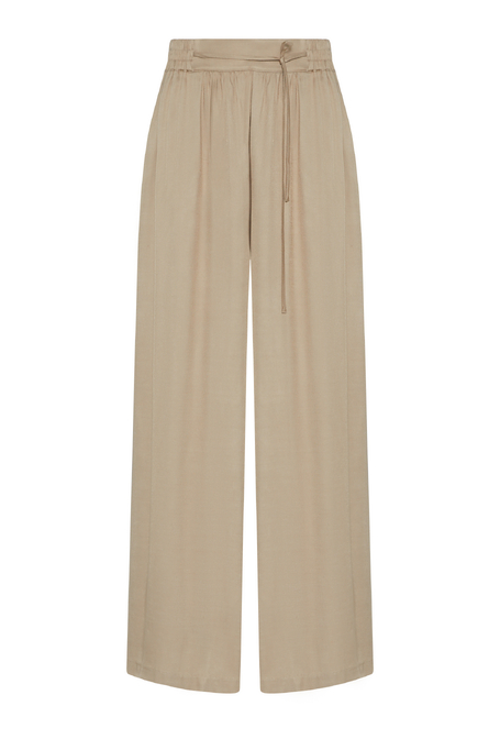 Beige Hose mit weitem Bein