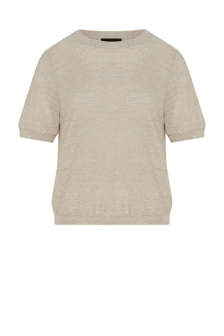 Bluse aus Wolle und Leinen