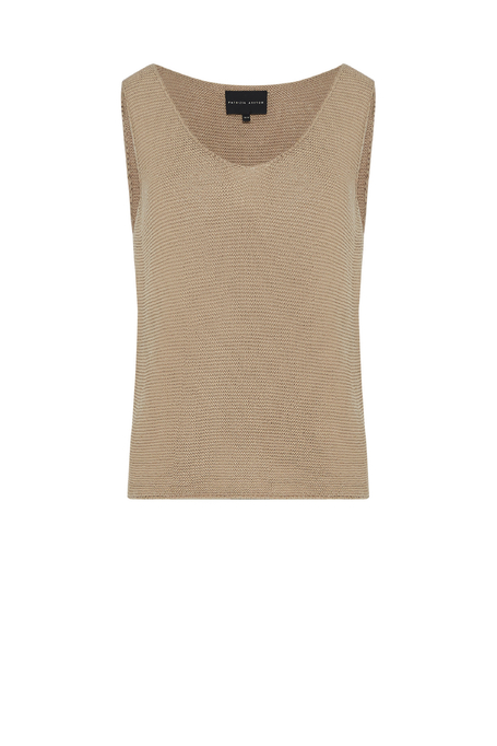 Beiger Top mit lockerem Strick