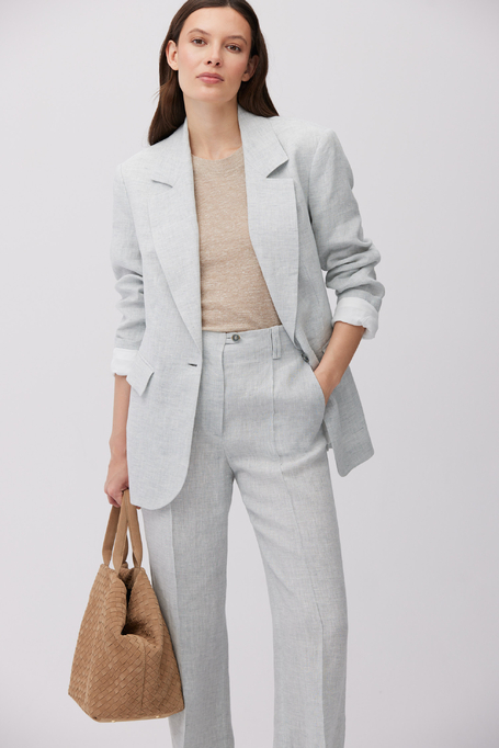Hellblauer Leinenblazer für Anzug - Patrizia Aryton