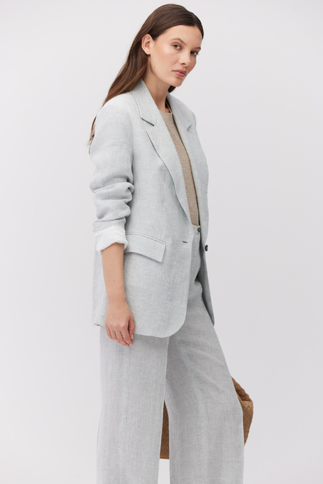 Hellblauer Leinenblazer für Anzug - Patrizia Aryton