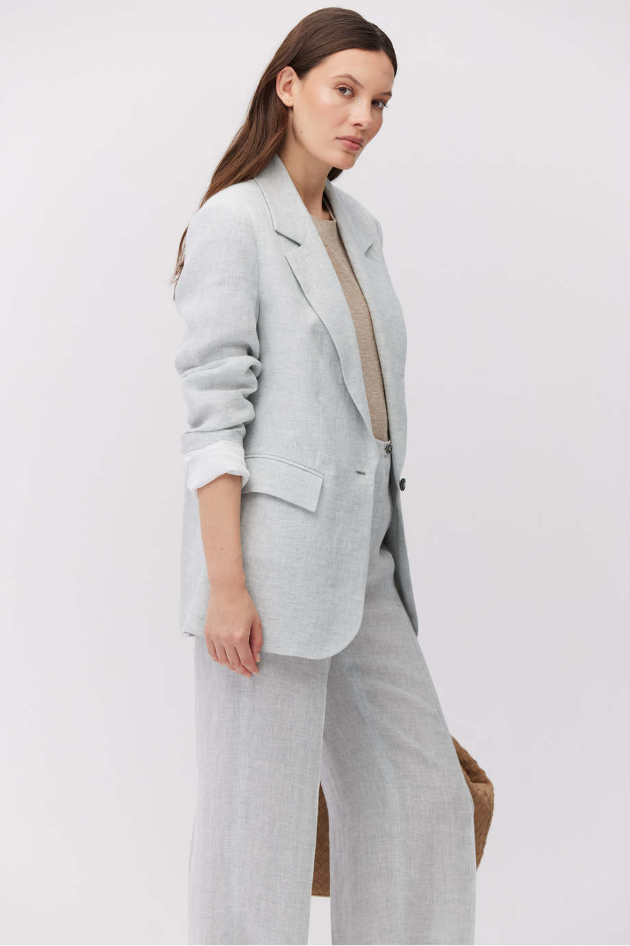 Hellblauer Leinenblazer für Anzug - Patrizia Aryton Hellblauer Leinenblazer für Anzug - Patrizia Aryton