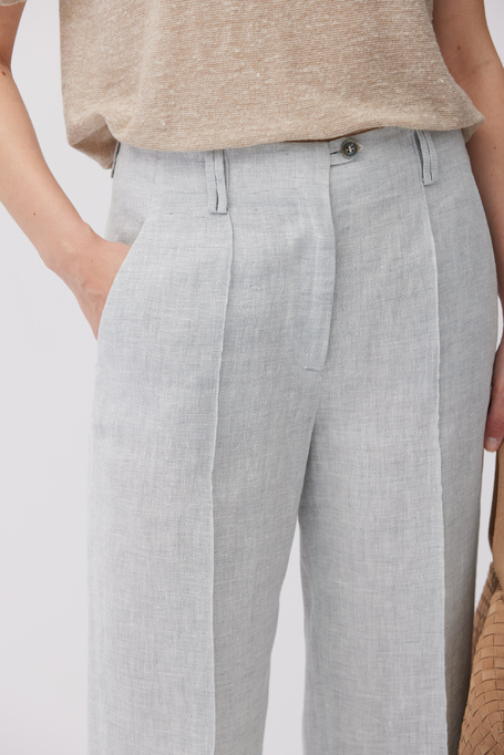 Hellblaue weite Leinenhose - Patrizia Aryton Hellblaue weite Leinenhose - Patrizia Aryton