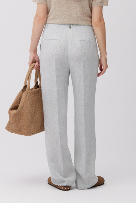 Hellblaue weite Leinenhose - Patrizia Aryton Hellblaue weite Leinenhose - Patrizia Aryton