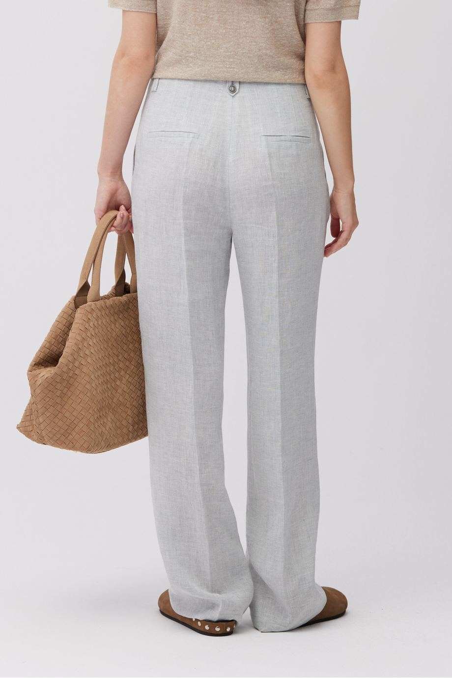 Hellblaue weite Leinenhose - Patrizia Aryton Hellblaue weite Leinenhose - Patrizia Aryton