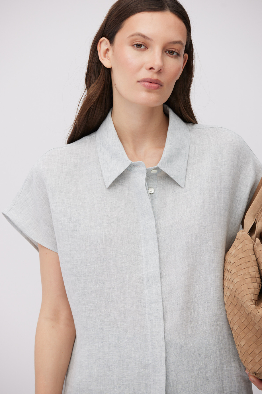 Hellblaue Leinenbluse - Patrizia Aryton Hellblaue Leinenbluse - Patrizia Aryton