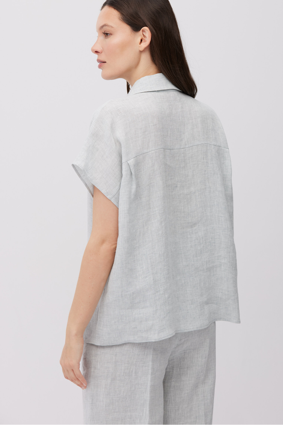 Hellblaue Leinenbluse - Patrizia Aryton Hellblaue Leinenbluse - Patrizia Aryton