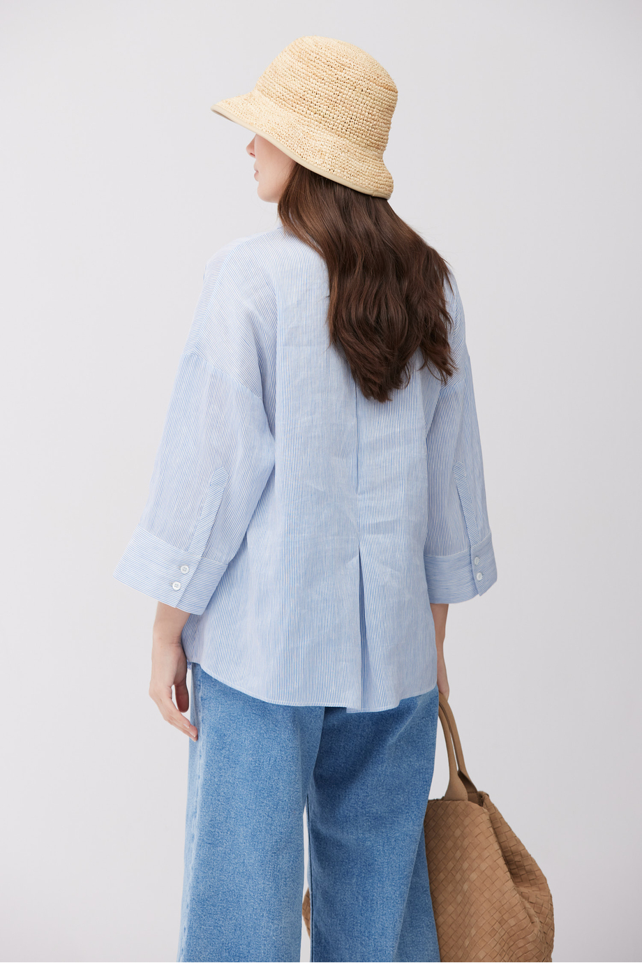 Gestreifte Bluse aus Leinen und Seide - Patrizia Aryton Gestreifte Bluse aus Leinen und Seide - Patrizia Aryton