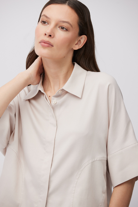 Bomber-Bluse aus Leinen-Lyocell-Mischung - Patrizia Aryton