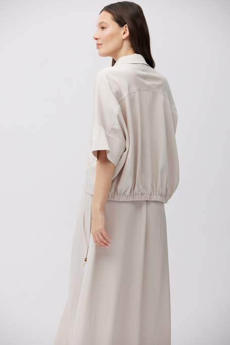 Bomber-Bluse aus Leinen-Lyocell-Mischung - Patrizia Aryton
