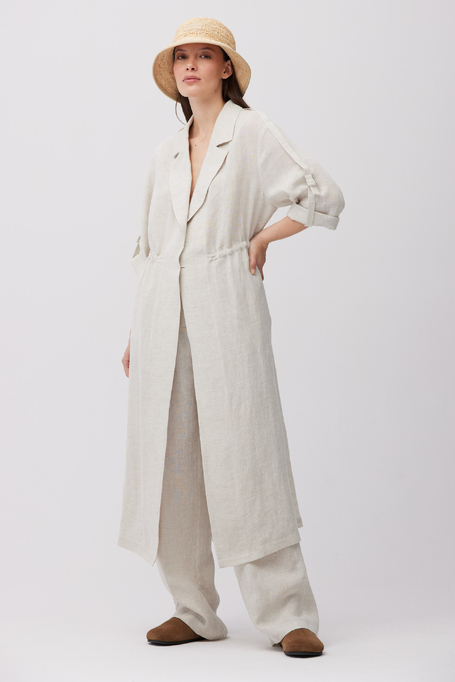 Langer Leinenblazer