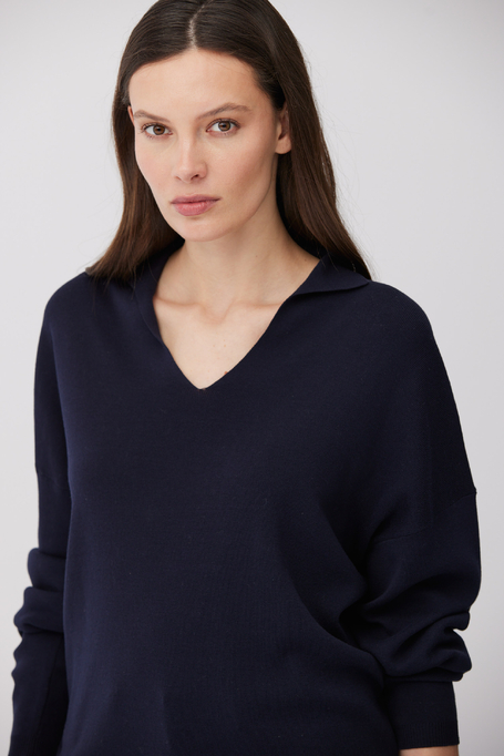 Poloshirt aus Baumwolle und Seide