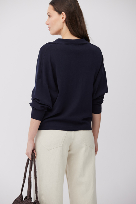 Poloshirt aus Baumwolle und Seide