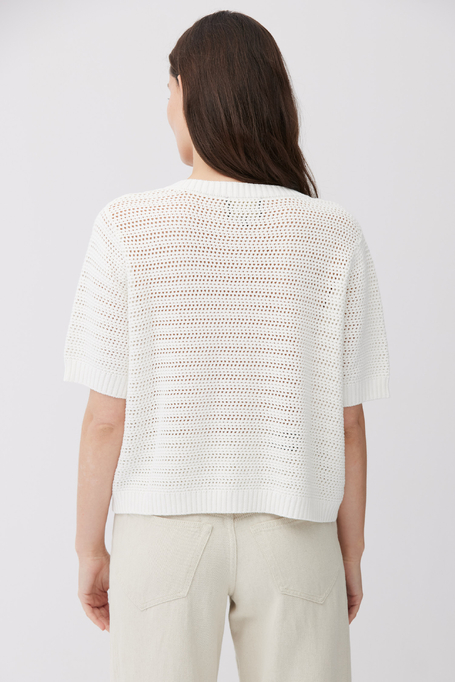 Durchbrochener Cardigan mit kurzen Ärmeln