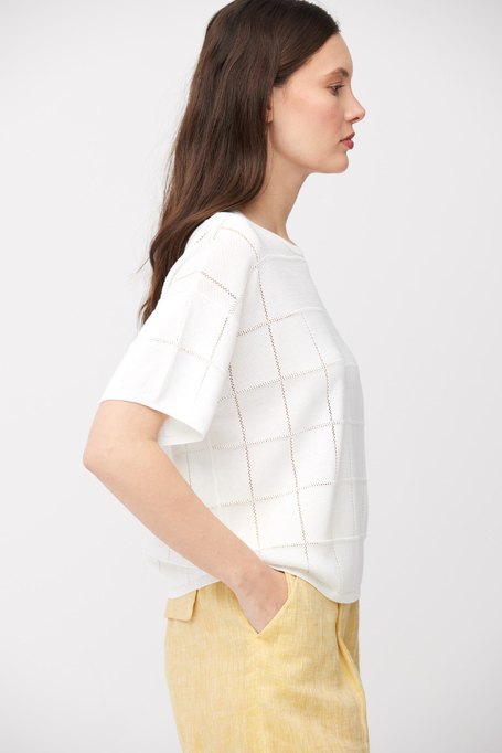 Bluse aus Lyocell und Seide