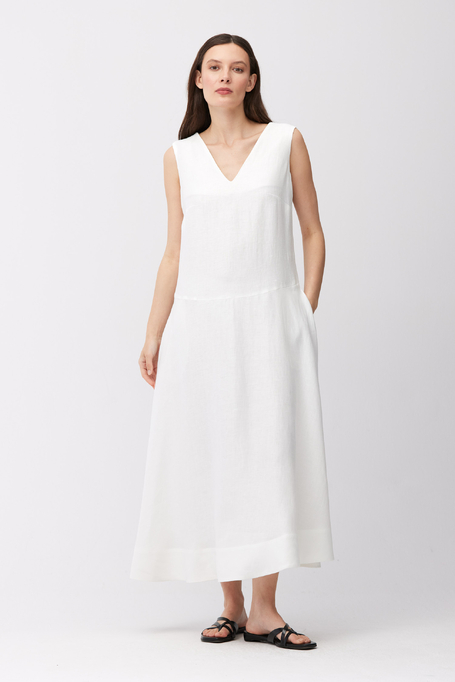Leinen-Midikleid