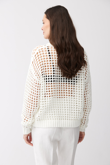 Ajour-Pullover aus Baumwolle