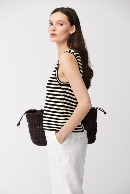 Gestreiftes Ajour-Top - Patrizia Aryton