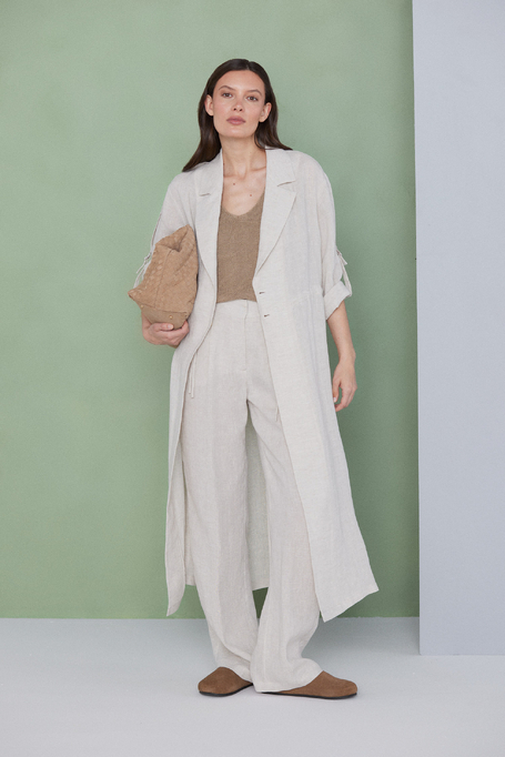 Langer Leinenblazer - Patrizia Aryton
