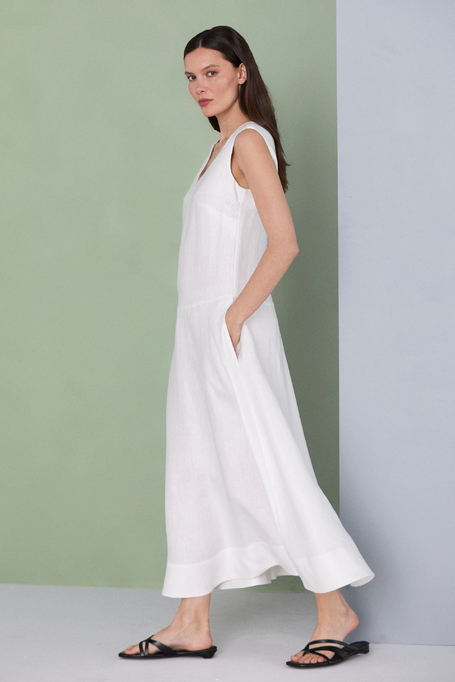 Leinen-Midikleid