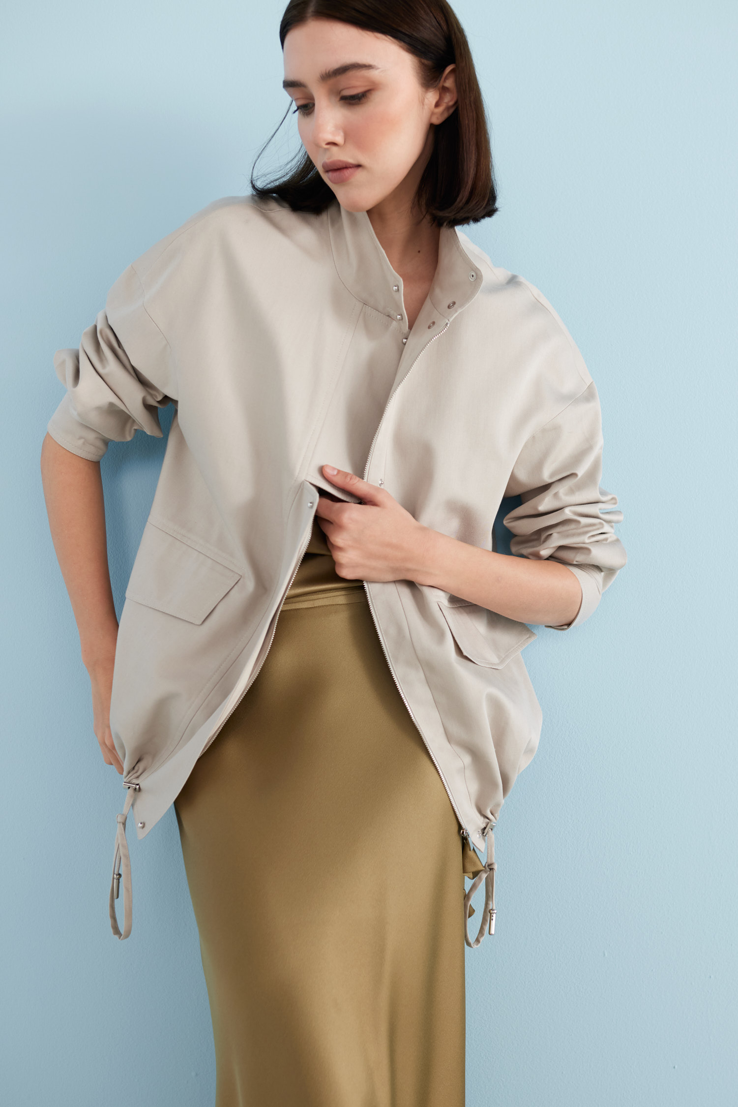 Jacke mit Stehkragen