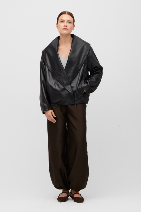 Lederjacke mit Schalkragen - Patrizia Aryton