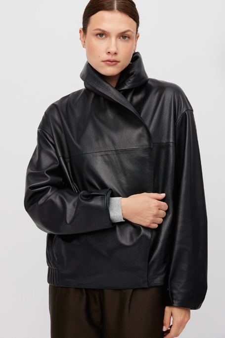 Lederjacke mit Schalkragen - Patrizia Aryton