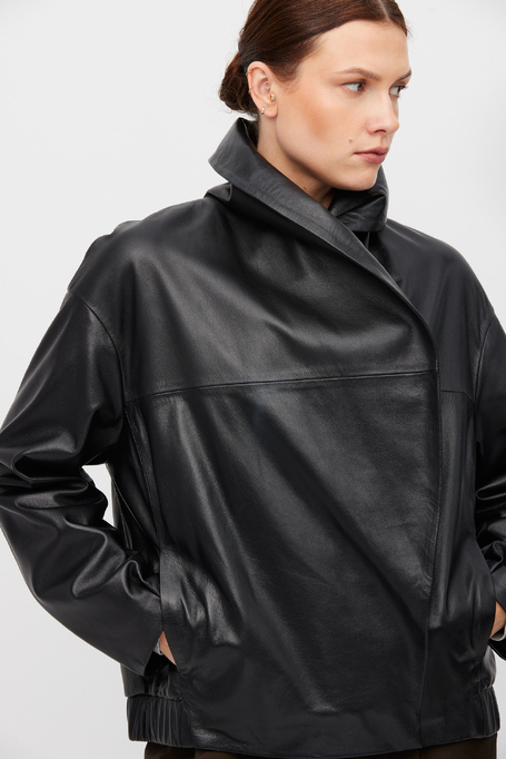Lederjacke mit Schalkragen - Patrizia Aryton