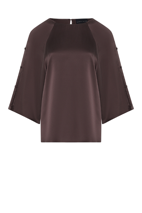 Seidenbluse in Schokoladenfarbe - Patrizia Aryton Seidenbluse in Schokoladenfarbe - Patrizia Aryton