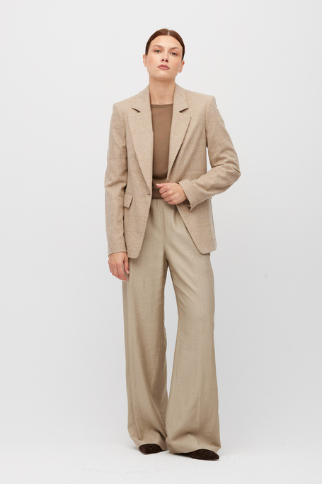 Einreihiger Blazer mit Karomuster und Kaschmir - Patrizia Aryton