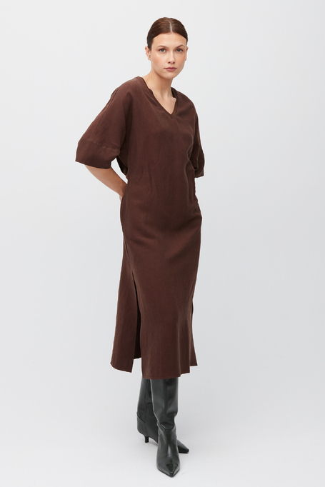 Kleid aus Seide und Leinen - Patrizia Aryton