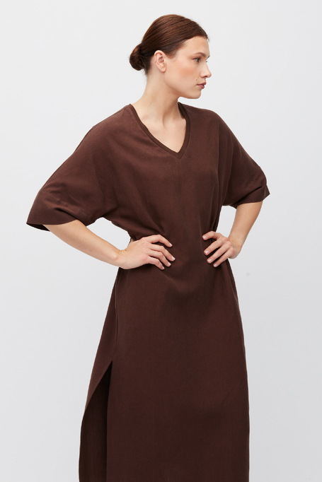 Kleid aus Seide und Leinen - Patrizia Aryton