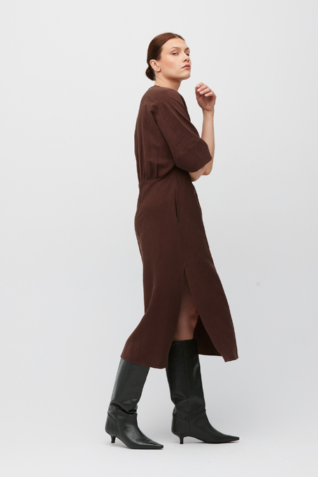 Kleid aus Seide und Leinen - Patrizia Aryton