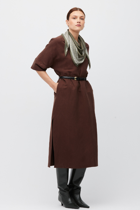 Kleid aus Seide und Leinen - Patrizia Aryton