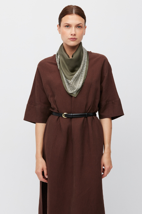 Kleid aus Seide und Leinen - Patrizia Aryton