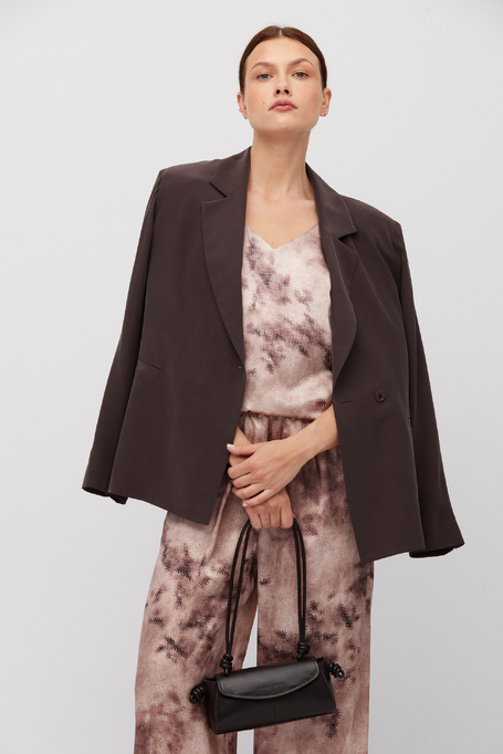 Seidentop mit Muster - Patrizia Aryton