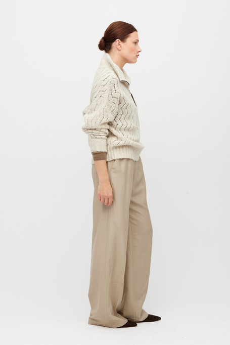 Pullover mit Lochmuster, am Hals geschlossen - Patrizia Aryton