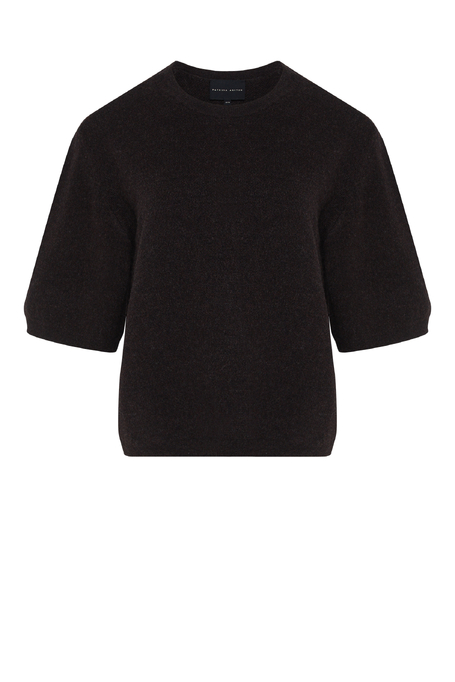 Schokoladenbraune Bluse aus Merinowolle