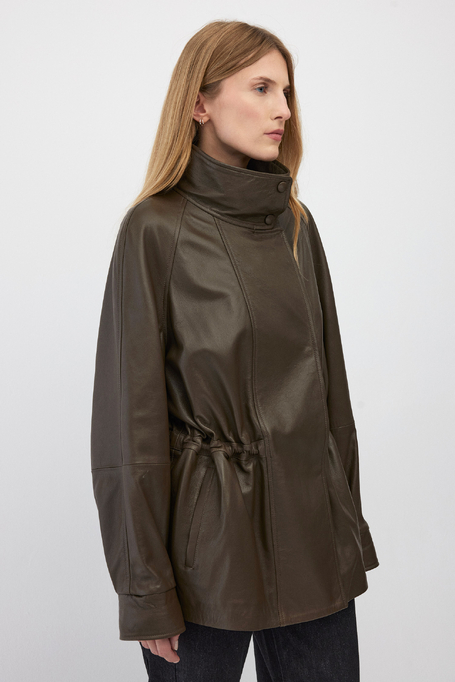 Lederjacke in Militärfarbe - Patrizia Aryton
