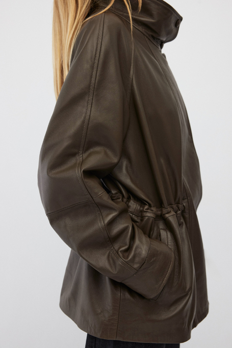 Lederjacke in Militärfarbe - Patrizia Aryton