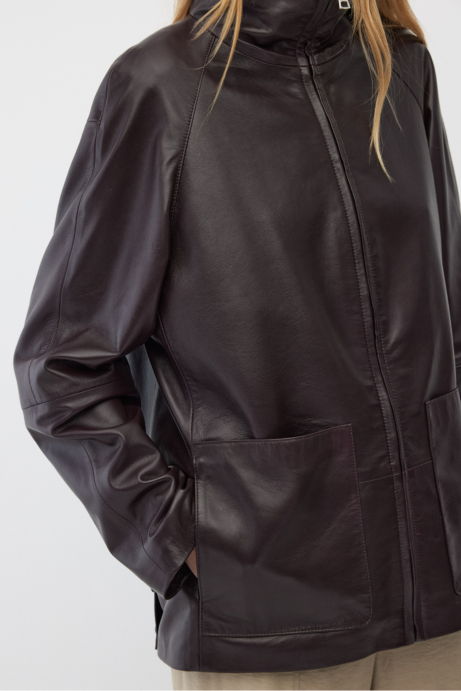 Lederjacke mit Stehkragen - Patrizia Aryton Lederjacke mit Stehkragen - Patrizia Aryton