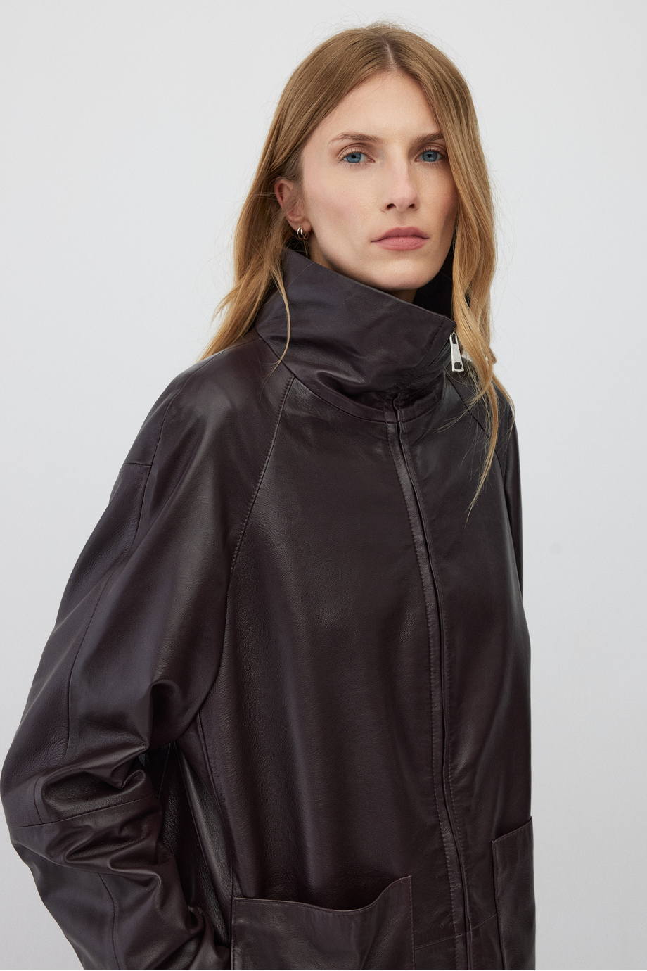 Lederjacke mit Stehkragen - Patrizia Aryton Lederjacke mit Stehkragen - Patrizia Aryton