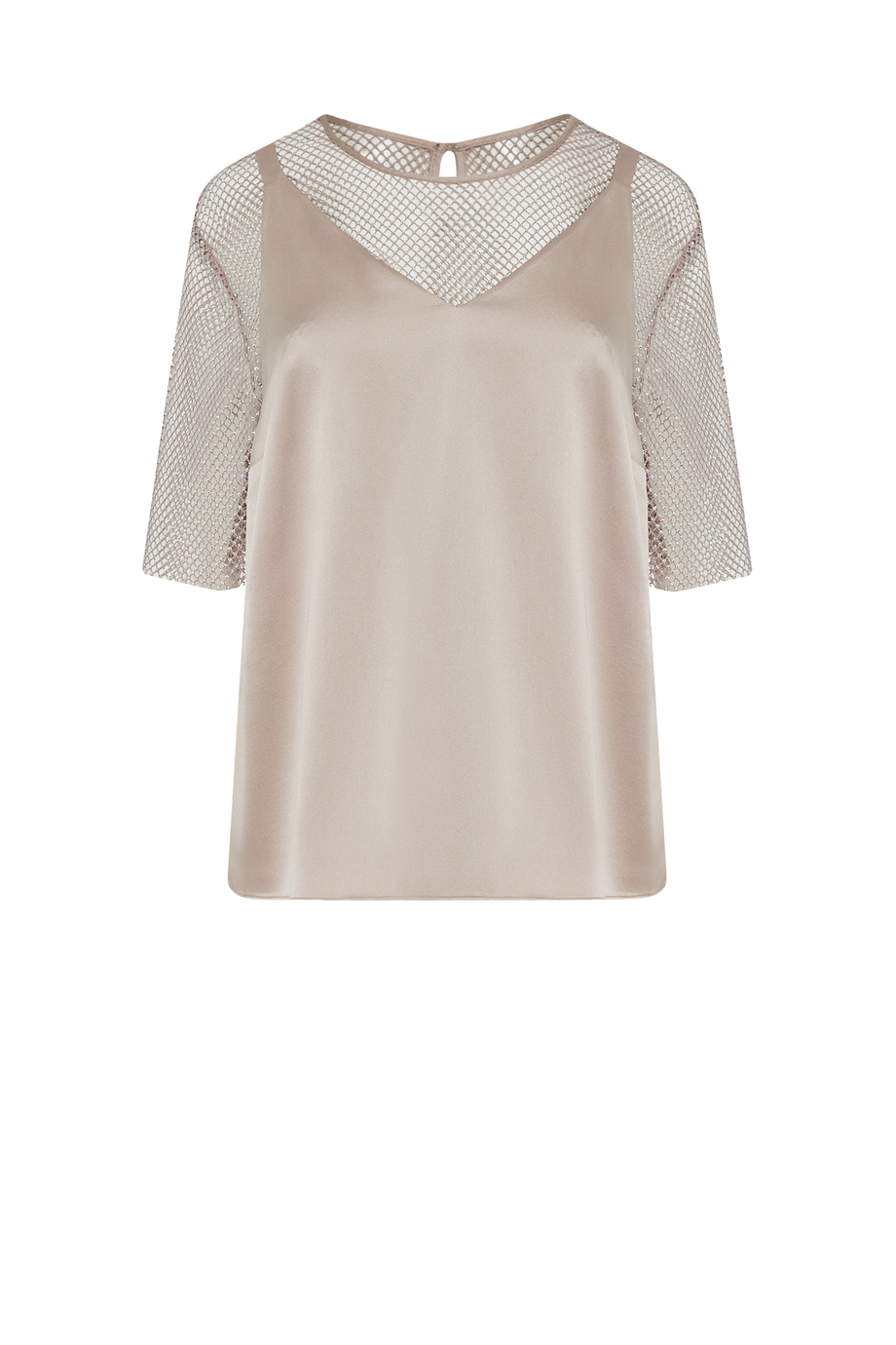 Netzbluse mit Seidentop - Patrizia Aryton Netzbluse mit Seidentop - Patrizia Aryton