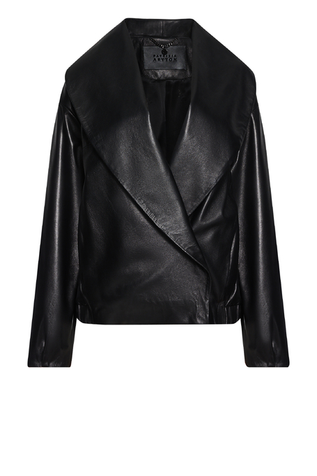 Lederjacke mit Schalkragen Lederjacke mit Schalkragen