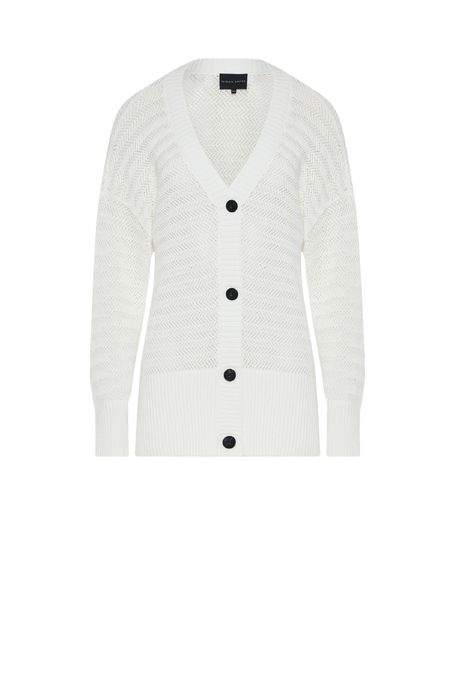 Weißer, durchbrochener Cardigan - Patrizia Aryton