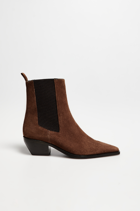 Braune Stiefeletten aus Wildleder - Patrizia Aryton