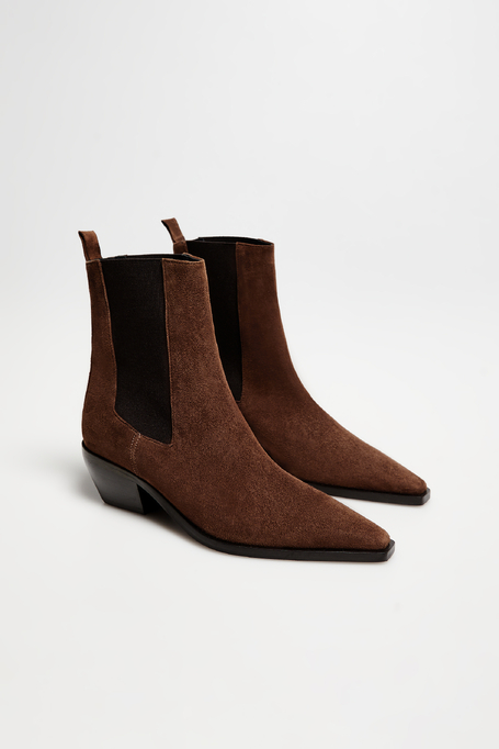 Braune Stiefeletten aus Wildleder - Patrizia Aryton