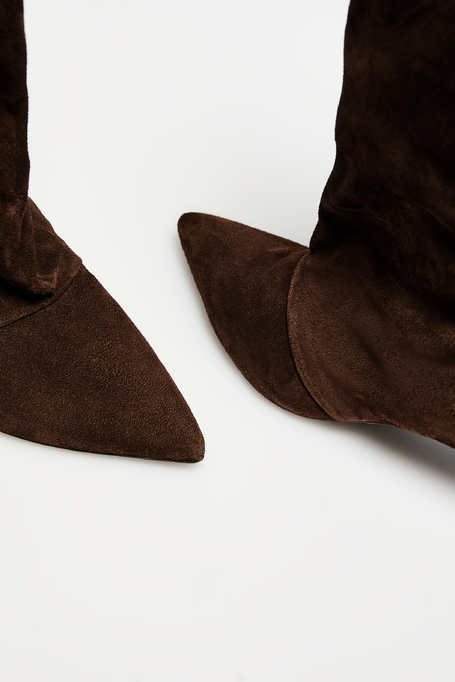 Wildlederstiefel in Schokoladenfarbe - Patrizia Aryton