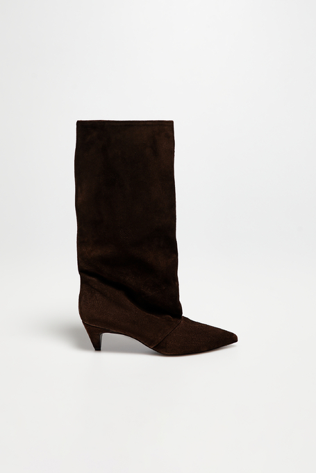 Wildlederstiefel in Schokoladenfarbe - Patrizia Aryton